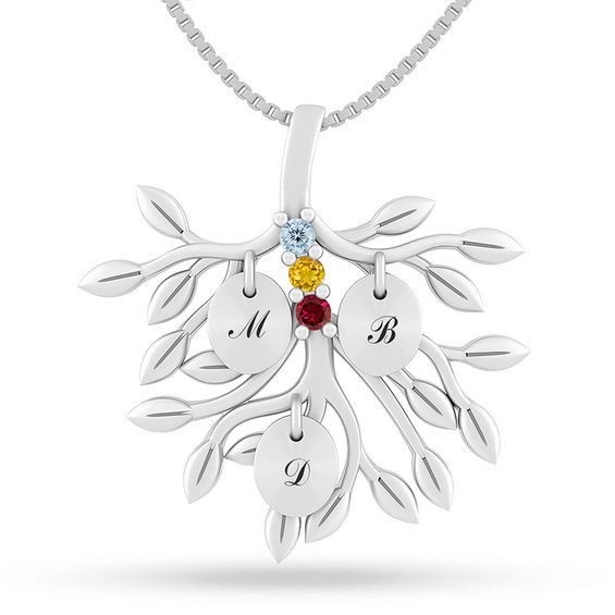 Cate & Chloe Jewelry | Forever 18k White Gold Plated Birthstone Necklace