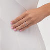 Thumbnail Image 2 of 1/5 CT. T.W. Diamond Leaf Scatter Vintage-Style Anniversary Band in 10K White Gold