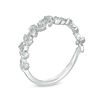 1/5 CT. T.W. Diamond Leaf Scatter Vintage-Style Anniversary Band in 10K White Gold