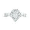 Thumbnail Image 3 of 1/2 CT. T.W. Multi-Diamond Pear-Shaped Frame Split Shank Ring in 10K White Gold