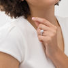 Thumbnail Image 2 of Love's Destiny by Zales 1-1/3 CT. T.W. Certified Diamond Frame Engagement Ring in 14K Two-Tone Gold (I/I1)