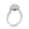 Thumbnail Image 3 of Love's Destiny by Zales 1-1/3 CT. T.W. Certified Diamond Frame Engagement Ring in 14K Two-Tone Gold (I/I1)