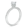 Thumbnail Image 3 of 3/4 CT. T.W. Certified Diamond Vintage-Style Ribbon Shank Engagement Ring in 14K White Gold (I/SI2)