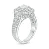 Thumbnail Image 3 of 1-1/2 CT. T.W. Certified Asscher-Cut Diamond Double Octagonal Frame Engagement Ring in 14K White Gold (I/SI2)
