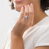 Thumbnail Image 2 of 1 CT. T.W. Certified Oval Diamond Double Frame Engagement Ring in 14K White Gold (I/SI2)