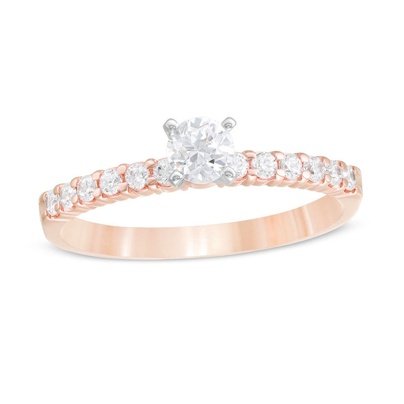 1/2 CT. T.W. Diamond Engagement Ring in 14K Rose Gold
