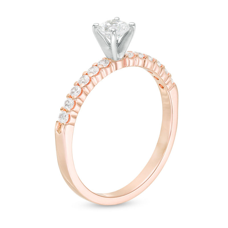 1/2 CT. T.W. Diamond Engagement Ring in 14K Rose Gold