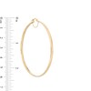 Thumbnail Image 3 of Made in Italy 60.0mm Tube Hoop Earrings in 10K Gold