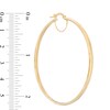 Thumbnail Image 3 of Made in Italy 50.0mm Tube Hoop Earrings in 10K Gold