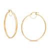 Thumbnail Image 0 of Made in Italy 3.0 x 40.0mm Tube Hoop Earrings in 10K Gold