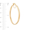 Thumbnail Image 2 of Made in Italy 3.0 x 40.0mm Tube Hoop Earrings in 10K Gold