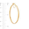 Thumbnail Image 3 of Made in Italy 40.0mm Tube Hoop Earrings in 10K Gold