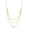 Thumbnail Image 1 of Made in Italy 050 Gauge Singapore Chain Triple Strand Necklace in 14K Gold - 18"
