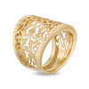 Thumbnail Image 3 of Made in Italy 20.0mm Diamond-Cut Filigree Ring in 14K Gold - Size 7