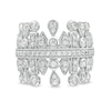 Thumbnail Image 1 of 1 CT. T.W. Diamond Multi-Geometric Shapes Art Deco Style Ring in Sterling Silver