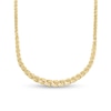 Thumbnail Image 1 of Made in Italy Graduated Wheat Chain Necklace in 14K Gold - 17.5"