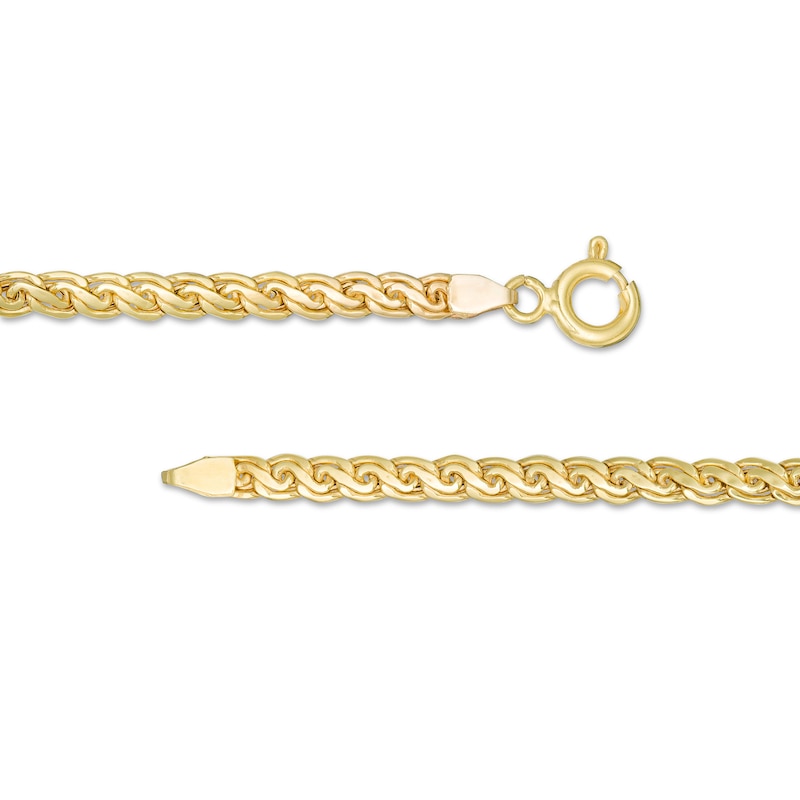 Main Image 3 of Made in Italy Graduated Wheat Chain Necklace in 14K Gold - 17.5"