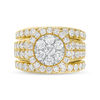 Thumbnail Image 3 of 3 CT. T.W. Composite Diamond Frame Three Piece Bridal Set in 14K Gold