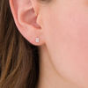 Thumbnail Image 1 of 3/8 CT. T.W. Emerald-Cut Diamond Solitaire Vintage-Style Stud Earrings in 10K White Gold