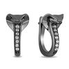 Thumbnail Image 2 of Enchanted Disney Villains Jafar 1/10 CT. T.W. Diamond Snake Hoop Earrings in Sterling Silver with Black Rhodium