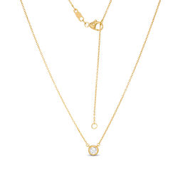1/5 CT. Diamond Solitaire Vintage-Style Necklace in 10K Gold