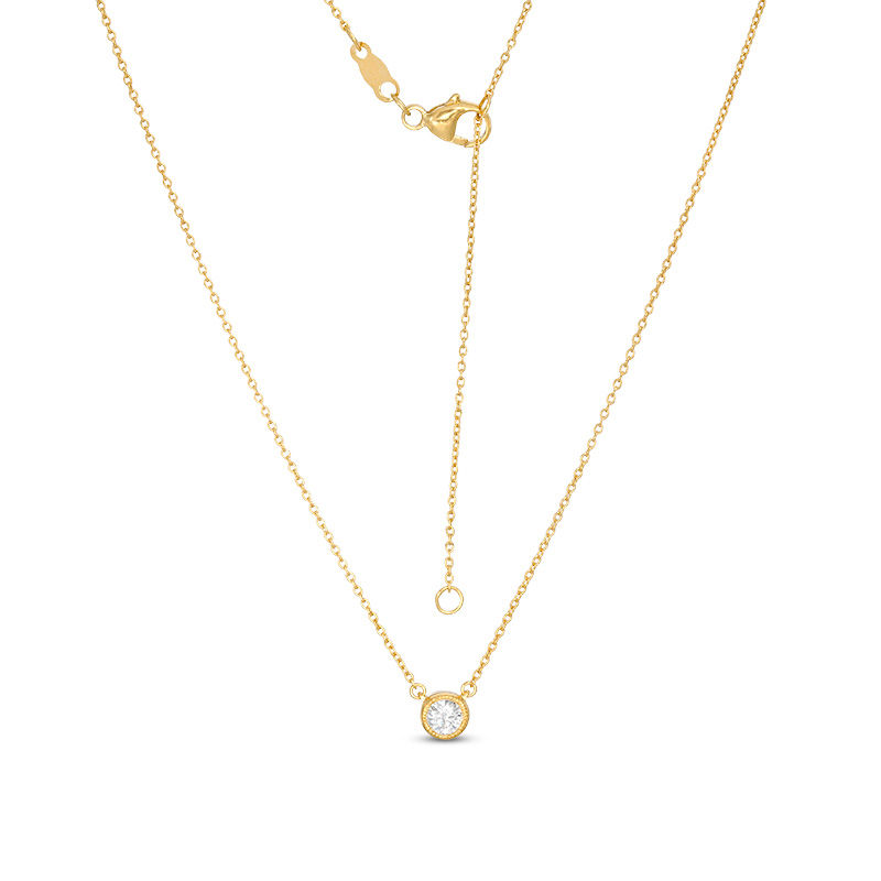 Main Image 1 of 1/5 CT. Diamond Solitaire Vintage-Style Necklace in 10K Gold