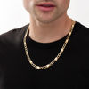 Thumbnail Image 1 of Made in Italy Men's 6.7mm Figaro and Brick Chain Necklace in 10K Gold - 22"