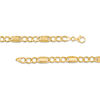 Thumbnail Image 2 of Made in Italy Men's 6.7mm Figaro and Brick Chain Necklace in 10K Gold - 22"