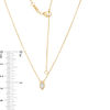 Thumbnail Image 3 of 1/5 CT. Marquise Diamond Solitaire Vintage-Style Necklace in 10K Gold