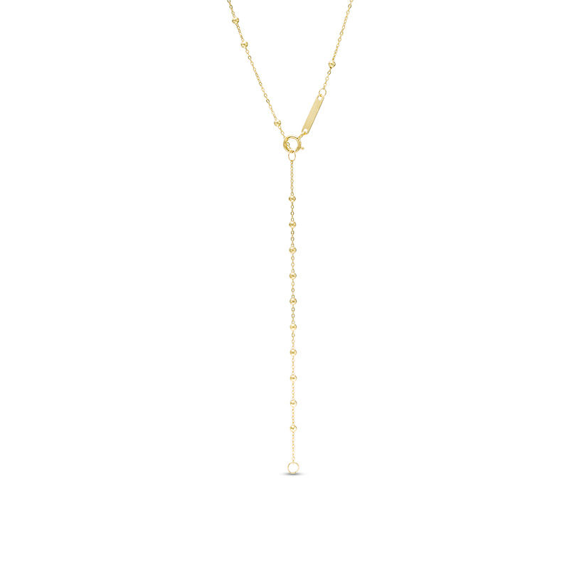 Ladies' Beaded Rosary Necklace in 10K Gold - 18"