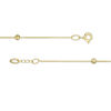 Thumbnail Image 3 of Diamond-Cut Bead Station Anklet in 10K Gold - 9.5"