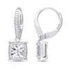 Thumbnail Image 0 of 1/5 CT. T.W. Diamond Square Frame Drop Earrings in Sterling Silver