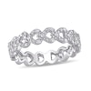 Thumbnail Image 1 of 1/15 CT. T.W. Diamond Sideways Heart Link Eternity Band in Sterling Silver