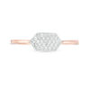 Thumbnail Image 4 of 1/8 CT. T.W. Composite Diamond Hexagon Ring in 10K Rose Gold - Size 7