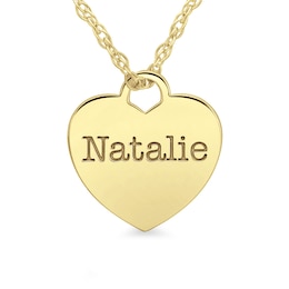 Engravable 17.0mm Heart-Shaped Disc Pendant (1 Line)