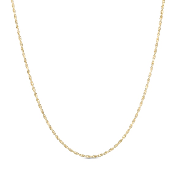 1.5mm Diamond-Cut Glitter Rope Chain Necklace in 10K Gold - 18"