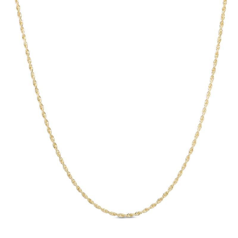 Main Image 1 of 1.5mm Diamond-Cut Glitter Rope Chain Necklace in 10K Gold - 18"