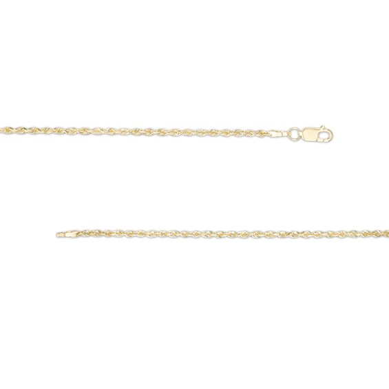 1.5mm Diamond-Cut Glitter Rope Chain Necklace in 10K Gold - 18"
