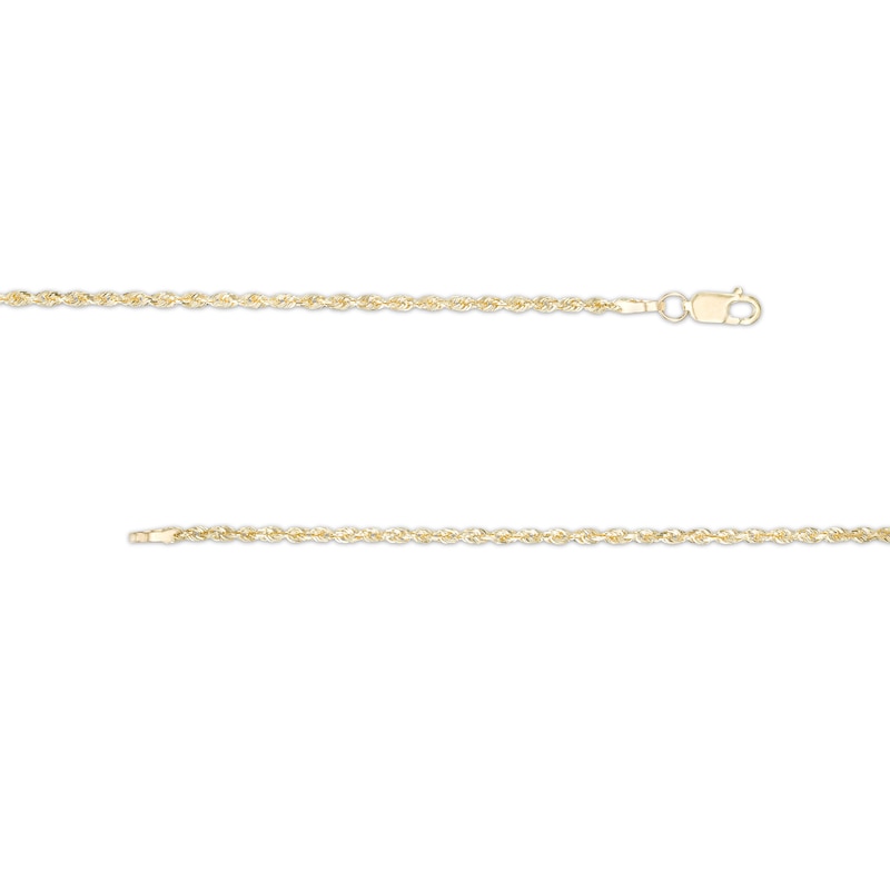 Main Image 2 of 1.5mm Diamond-Cut Glitter Rope Chain Necklace in 10K Gold - 18"