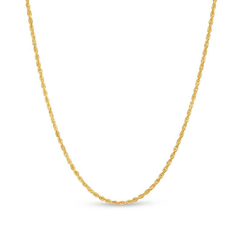 Main Image 1 of 1.5mm Diamond-Cut Glitter Rope Chain Necklace in 10K Gold - 20"