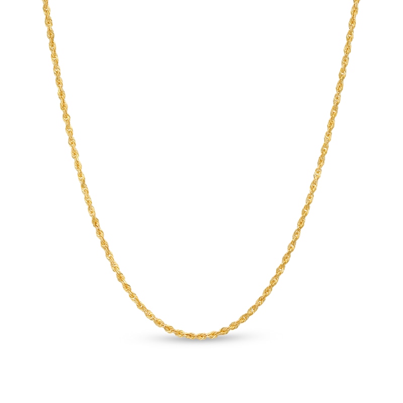 1.5mm Diamond-Cut Glitter Rope Chain Necklace in 10K Gold - 20"