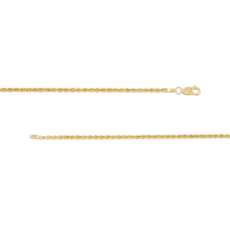 Main Image 4 of 1.5mm Diamond-Cut Glitter Rope Chain Necklace in 10K Gold - 20"