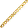Thumbnail Image 1 of Made in Italy 9.6mm Diamond-Cut Mariner Chain Bracelet in 10K Gold - 9"