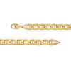 Thumbnail Image 2 of Made in Italy Men's 9.6mm Diamond-Cut Mariner Chain Bracelet in 10K Gold - 9"