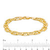 Thumbnail Image 3 of Made in Italy Men's 9.6mm Diamond-Cut Mariner Chain Bracelet in 10K Gold - 9"