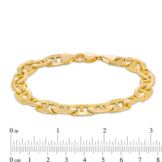 Made in Italy 9.6mm Diamond-Cut Mariner Chain Bracelet in 10K Gold - 9"