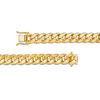 Made in Italy Men's 11.3mm Semi-Solid Cuban Curb Chain Bracelet in 10K Gold - 9"