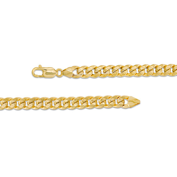 Men's 7.6mm Cuban Curb Chain Necklace in Hollow 10K Gold - 22"