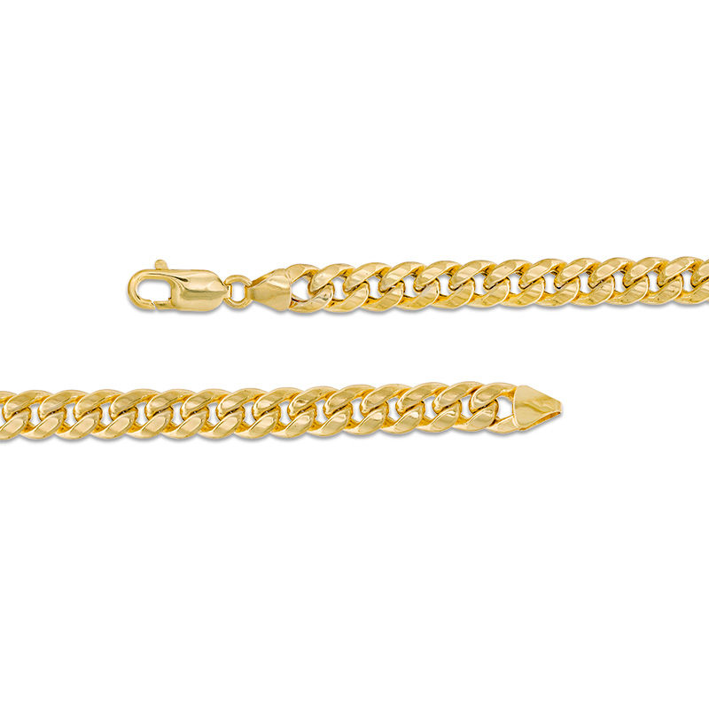 Men's 7.6mm Cuban Curb Chain Necklace in Hollow 10K Gold - 22"