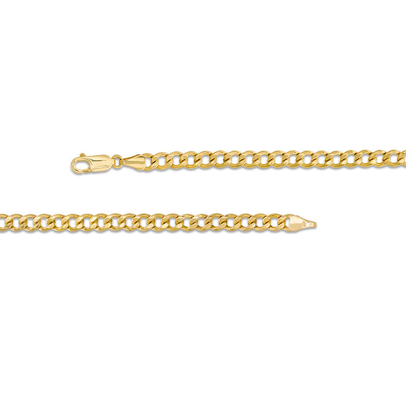 Main Image 3 of Men's 115 Gauge Curb Chain Necklace in 10K Gold - 22"